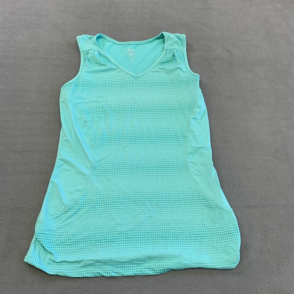 Title Nine Womens Teal Performance Tank Top Small Moisture Wicking Activewear